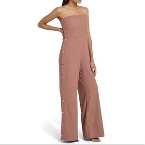 Missguided strapless wide leg jumpsuit